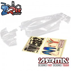 Carrocería ARRMA transparente a escala 1/7 con calcomanías: LIMITLESS 6S BLX ARA410003