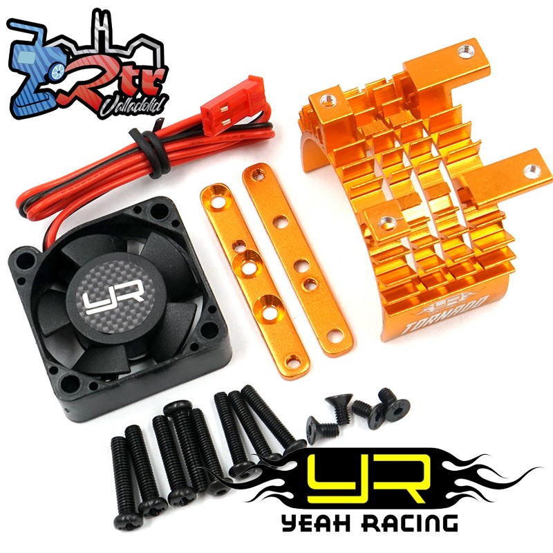 Fan para motor 540 550 de aluminio con ventilador de alta velocidad Naranja