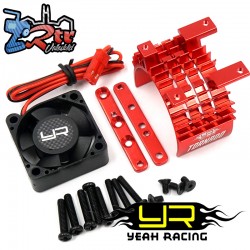 Fan para motor 540 550 de aluminio con ventilador de alta velocidad Rojo