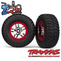 Neumáticos y ruedas ensamblados pegados 12mm SCT delanteras modelos 2Wd TRA5877A