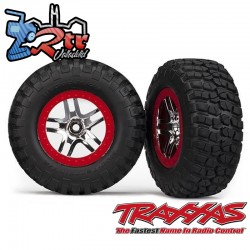 Neumáticos y ruedas ensamblados pegados 12mm SCT delanteras modelos 2Wd TRA5877R