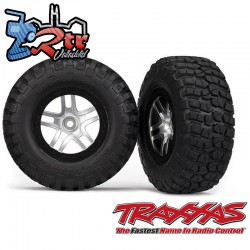 Neumáticos y ruedas ensamblados pegados 12mm SCT delanteras modelos 2Wd TRA5877