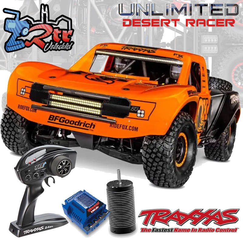 Traxxas Unlimited Desert Racer con led 4wd Brushless Short Course 1/6 Fox