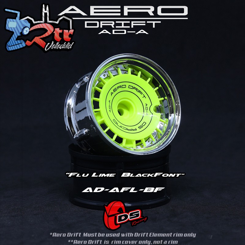 Cobertor DS Racing Aero Drift Element 2 Unidades Diseño curvo / Color Amarillo fluo DS/AD-AFL-BF
