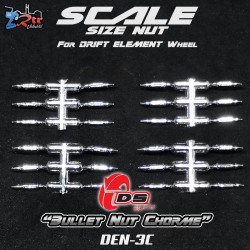 Tuercas de bala DS Racing para rueda Drift Element Cromo DS/DEN-3C