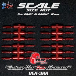 Tuercas de bala DS Racing para rueda Drift Element Rojo DS/DEN-3RA