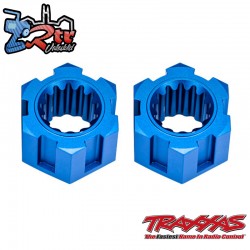 Cubos de rueda hexagonales delanteros aluminio Azul Traxxas TRA10954-BLUE