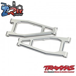 Brazos de suspensión, superiores aluminio plata Traxxas TRA10929X-SLVR