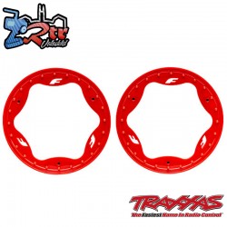Anillos de ruedas de talón delanteros Rojo Traxxas TRA10976-RED