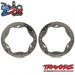 Anillos de ruedas de talón delanteros Cromados Traxxas...