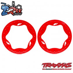 Anillos de ruedas de talón traseros azules Traxxas TRA10977-RED