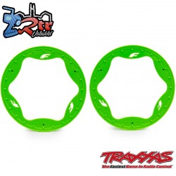 Anillos de ruedas de talón traseros, verdes 4.3" Traxxas TRA10948-GRN
