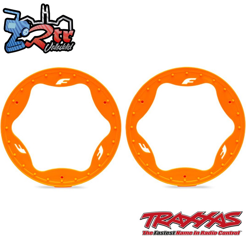 Anillos de ruedas de talón traseros, Naranja 4.3" Traxxas TRA10948-ORNG