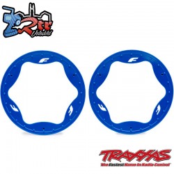Anillos de ruedas de talón traseros, Azul 4.3" Traxxas TRA10948-BLUE