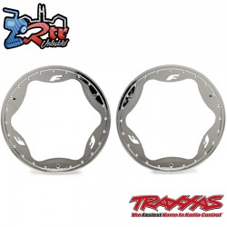 Anillos de ruedas de talón traseros, Cromo 4.3" Traxxas TRA10948-CHRM