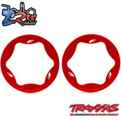 Anillos de ruedas de talón traseros, Rojo 4.3" Traxxas TRA10948-RED