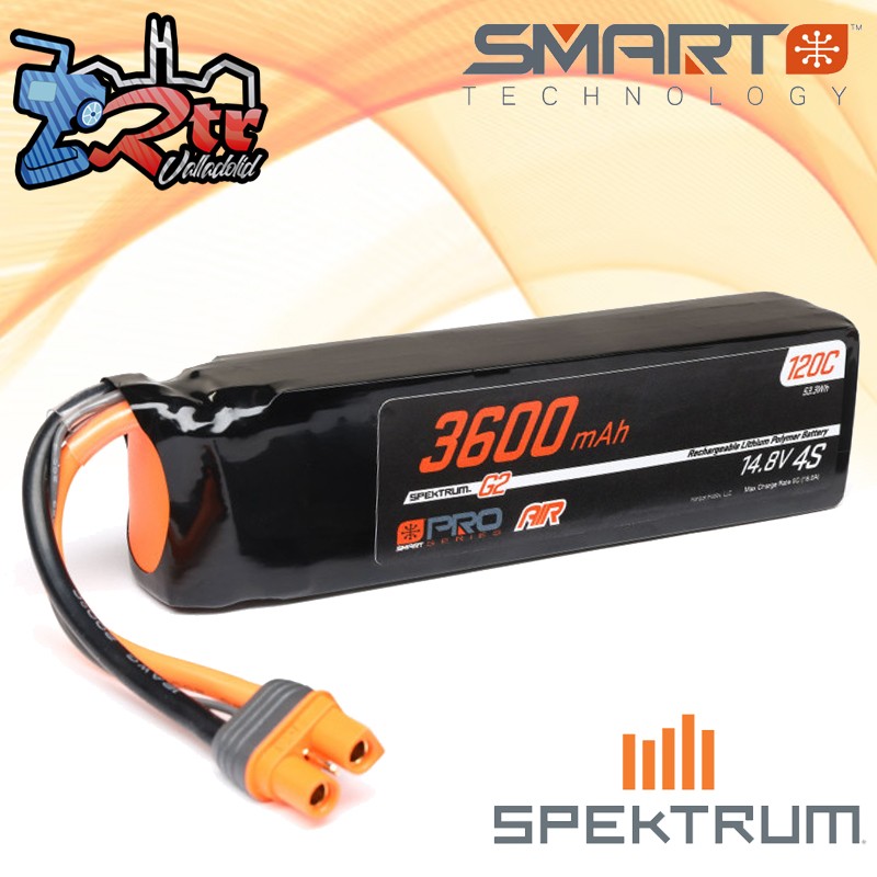 Batería Spektrum Smart G2 Pro Air LiPo 3600mAh 14.8V 4S 120C IC3