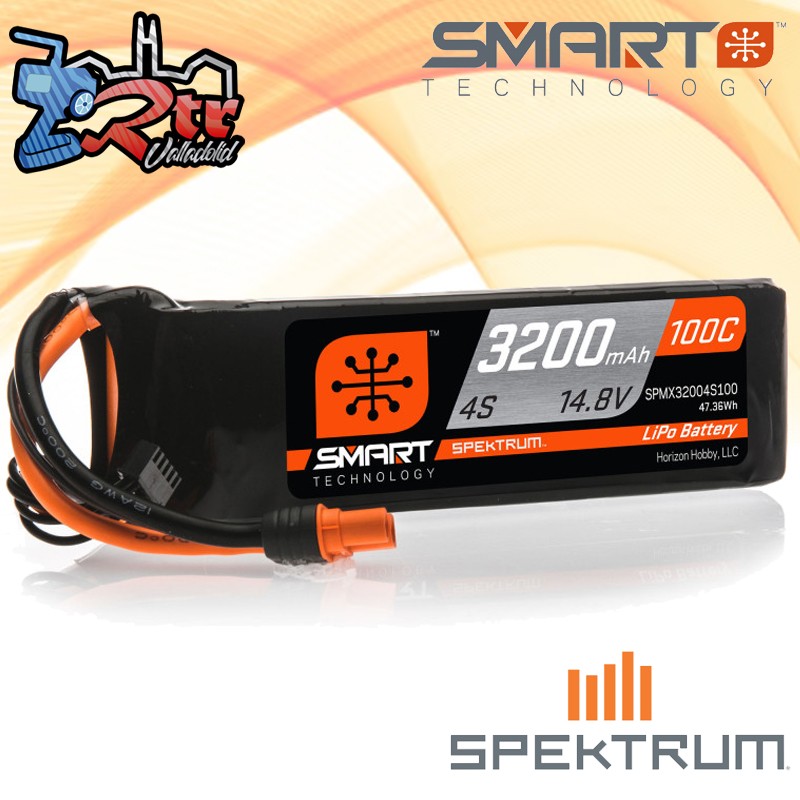 Batería Spektrum Smart LiPo 3200mAh 14.8V 4S 100C IC3