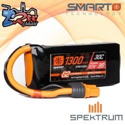 Batería Spektrum SMART LiPo 1300mAh 11.1V 3S 30C  IC3