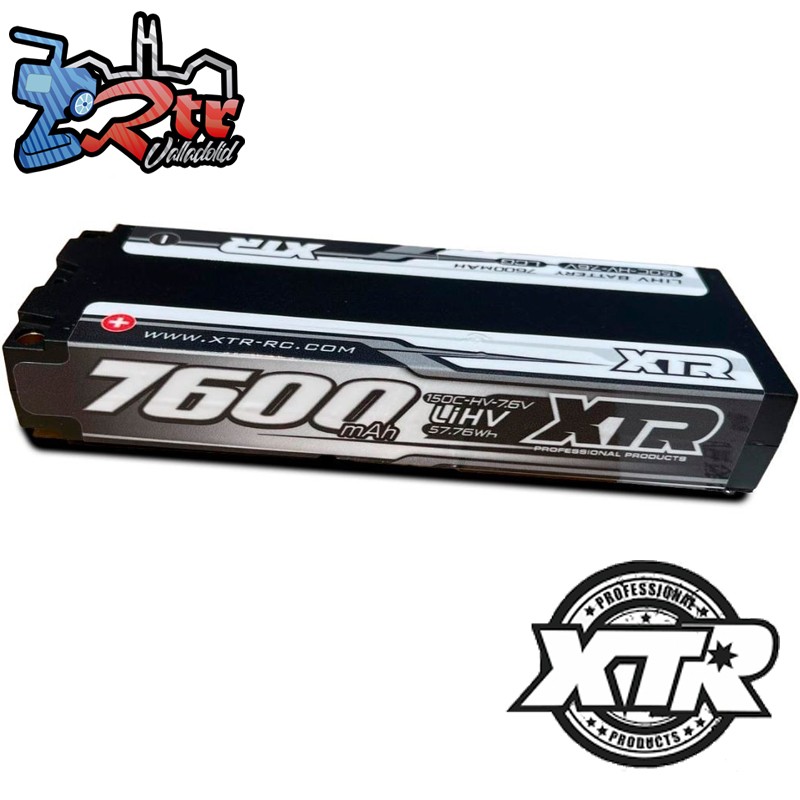 Batería XTR Lipo 7600Mha 7.6HV 2S1P 5mm 150C LCG HV 269gr