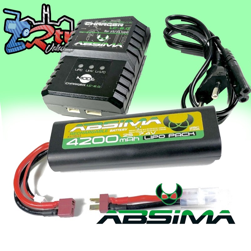 Combo Lipo Starter Set 2S 4200mAh con cargador Lipo