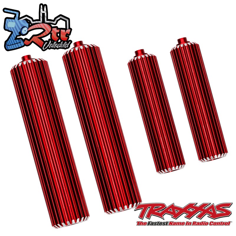 Depósitos de aluminio para amortiguadores de coche color arena rojo Traxxas TRA10966-RED