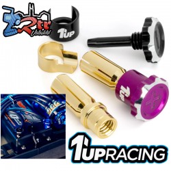 Conectores de bala 5mm ajustables 1Up Racing Purpura