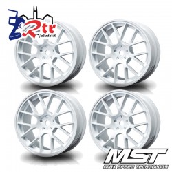 Llantas Blancas RE 24mm Drift MST 0mm Outset (4 Llantas) MST230074W