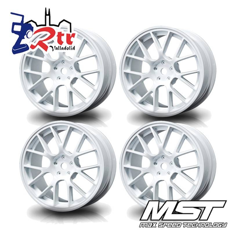Llantas Blancas RE 24mm Drift MST 0mm Outset (4 Llantas) MST230074W