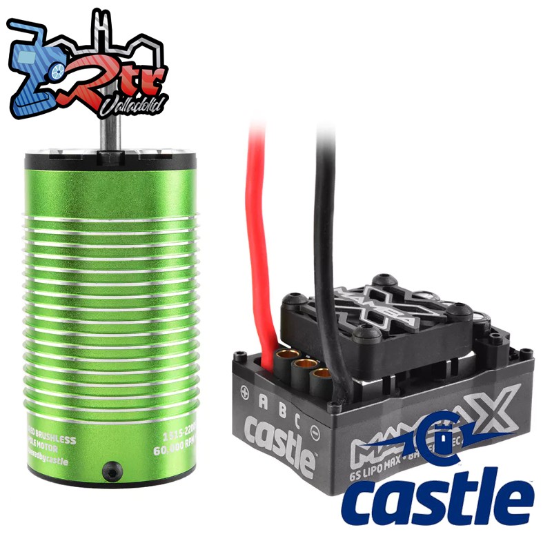Combo Castle Mamba X 6S con motor 1515-2200KV V2 eje de 5mm E-Buggy Edition 4S