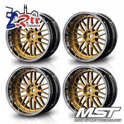 Llantas Oro Mate Cromo GD-S LM Drift MST Outset Variable ( 4 Unidades) MST102086GD