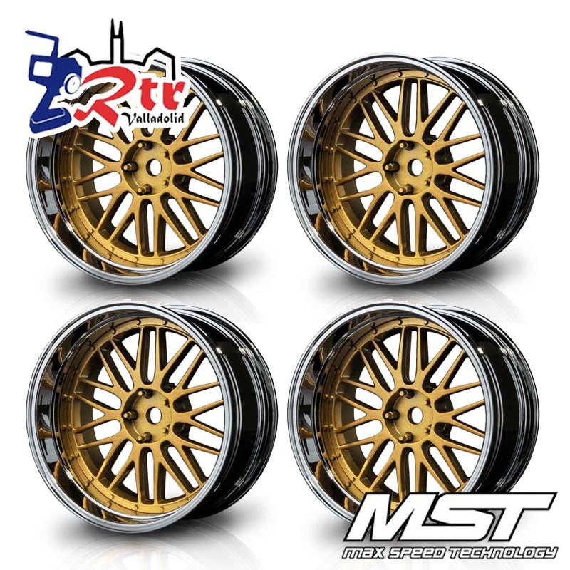 Llantas Oro Mate Cromo GD-S LM Drift MST Outset Variable ( 4 Unidades) MST102086GD