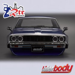 Carrocería KILLERBODY Nissan Skyline Hardtop 2000 (1977) 1/10 Pintada 195mm Azul