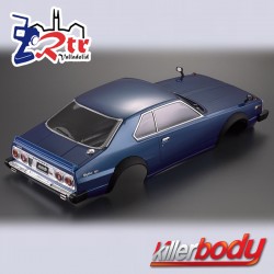 Carrocería KILLERBODY Nissan Skyline Hardtop 2000 (1977) 1/10 Pintada 195mm Azul