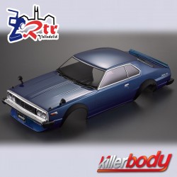 Carrocería KILLERBODY Nissan Skyline Hardtop 2000 (1977) 1/10 Pintada 195mm Azul