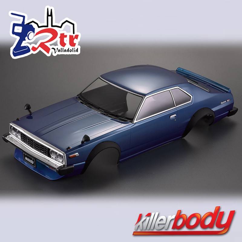 Carrocería KILLERBODY Nissan Skyline Hardtop 2000 (1977) 1/10 Pintada 195mm Azul