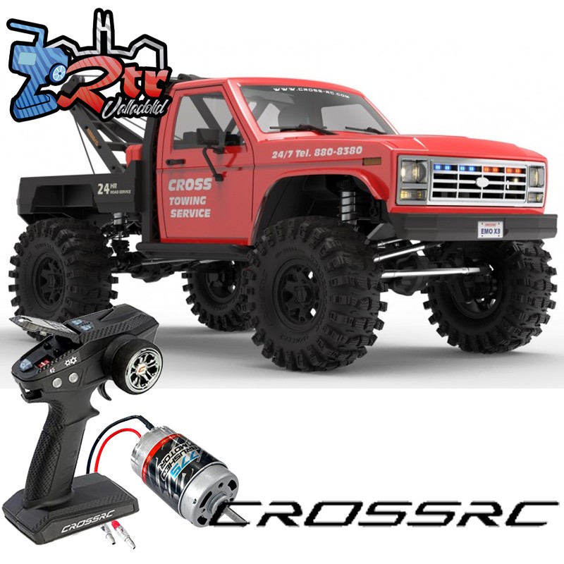 Cross RC EMOX3 1/8 RTR Crawling versión Escobillas 775 RTR Rojo Metálico