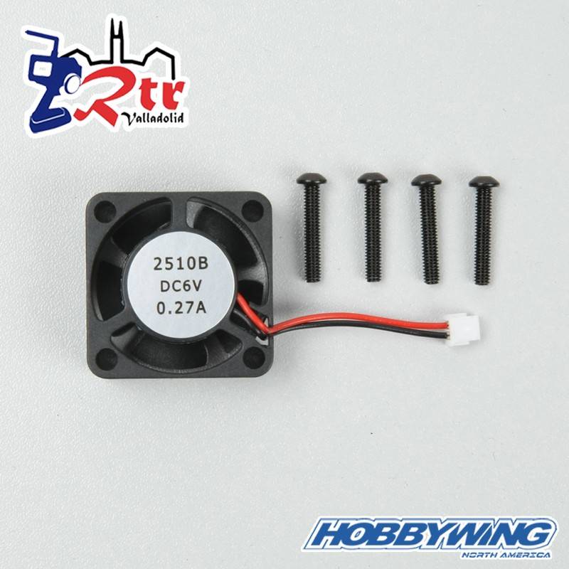 Hobbywing Fan Ventilador 25x25x10, 18000rpm@6V Rodamientos