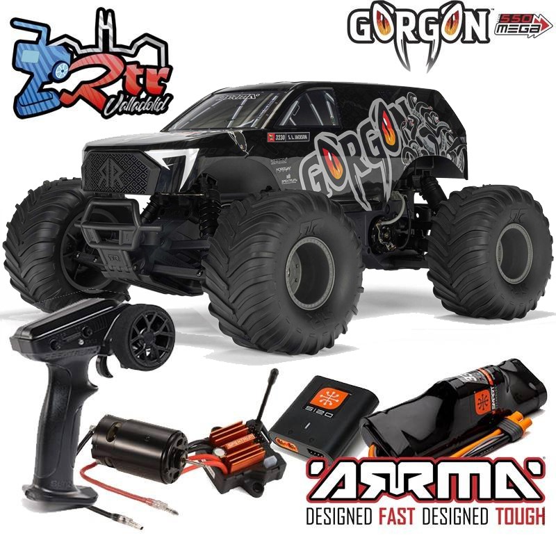 ARRMA Gorgon 1/10 Mega Escobillas 2Wd Kit RTA Monster Negro (Necesita ensamblaje)