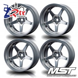 Llantas Plata Mate S-FS GT Drift MST Outset Variable ( 4 Unidades) MST102098FS
