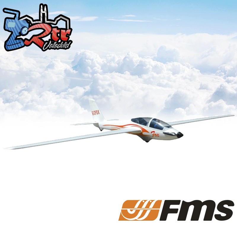 Avión FMS 1/6 Glider 2300mm : Fox V2 (with flaps) PNP Kit