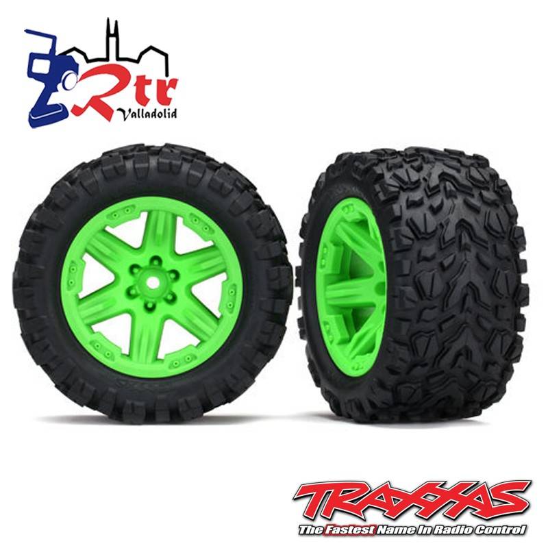Ruedas Traxxas Rustler 4x4 Verdes (2 Unidades) TRA6773G