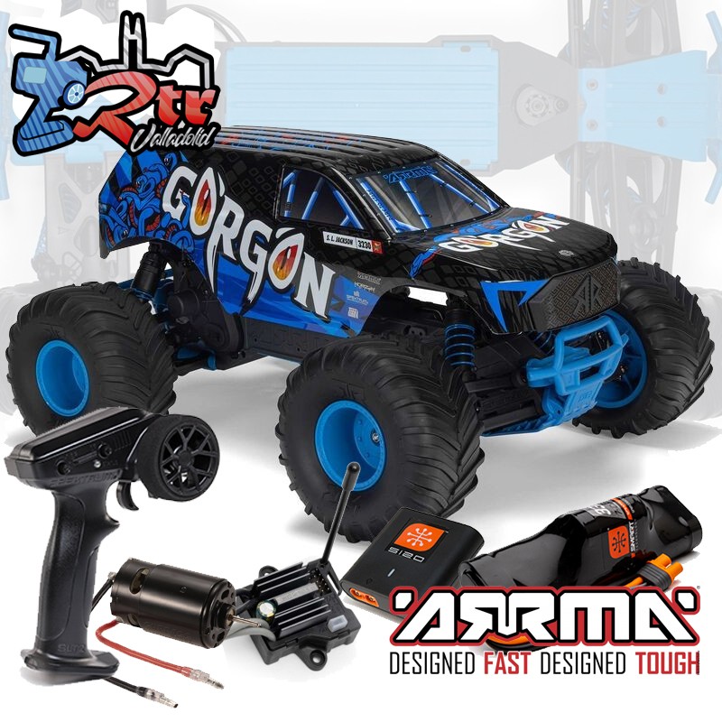 ARRMA Gorgon 1/10 Mega Escobillas 2Wd RTR Monster Azul (Batería y cargador)