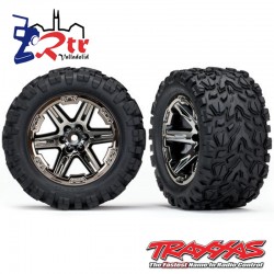 Ruedas Traxxas Rustler 4x4 Cromo Oscuro TRA6773X