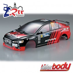 Carrocería KILLERBODY Mitsubishi Lancer Evo X 1/10 Pintada 190mm Rally