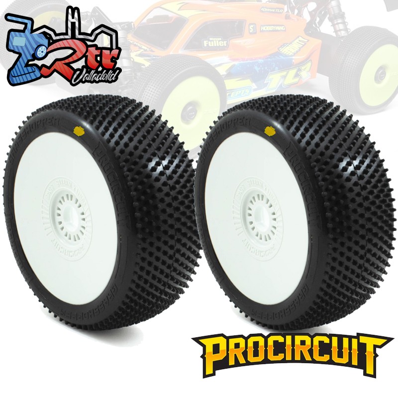Ruedas Procircuit Grasshoper V4 Buggy A2 Suave en llanta blanca