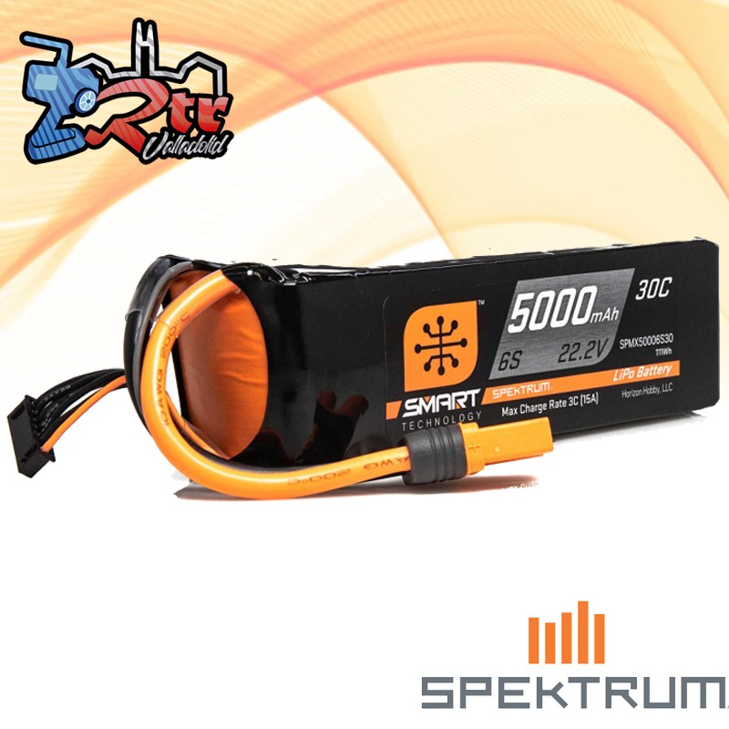 Batería Spektrum SMART LiPo 5000mAh 22.2V 6S 30C IC5