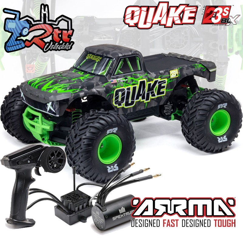 ARRMA Quake 223S DSC 1/10 Brushless 2Wd RTR Monster Verde