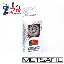 Llantas 1.9 beadlock Metsafil PT-Bullet Plata/Rojo (2 Unidades)