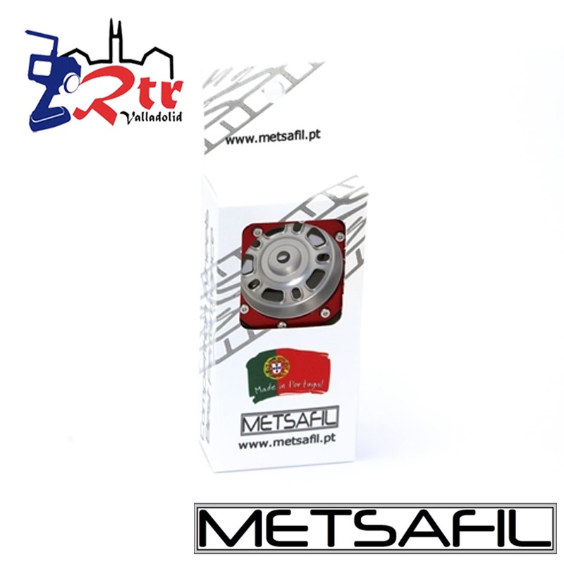 Llantas 1.9 aluminio Crawler beadlock Metsafil Plata/Rojo (2 Unidades)